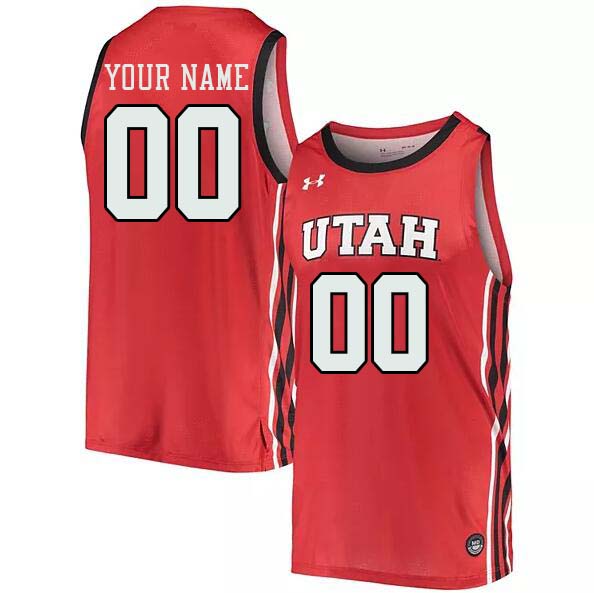 Custom Utah Utes Name And Number College Basketball Jersey Stitched-Red